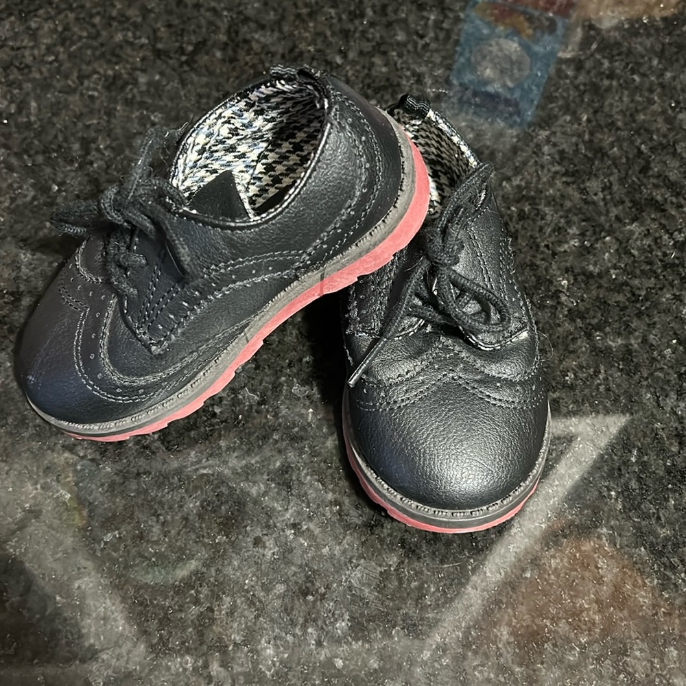 Carters Black Dress Shoes with Red Bottoms